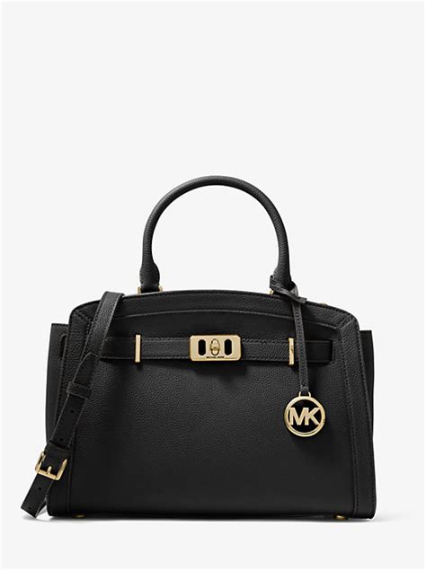 michael kors whipped lmacysuggage pebble|Michael Kors Karson Pebble Leather Satchel .